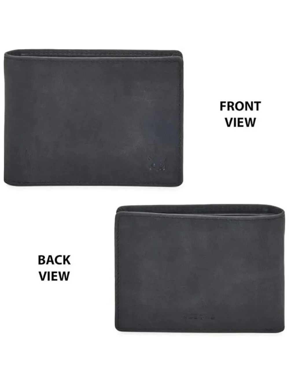 Genuine Leather Mens Bi fold Wallet RFID Blocking Slim Pocket Thin ID BLACK NEW